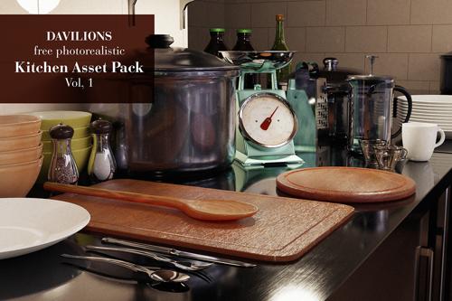 Kitchen Asset Library-Pack photoreal Vol.1 preview image